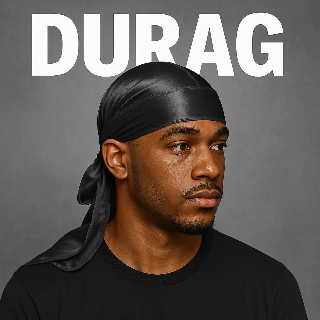 Premium Durag Pack for Men, Silky Doo Rag for 360 540 720 Waves