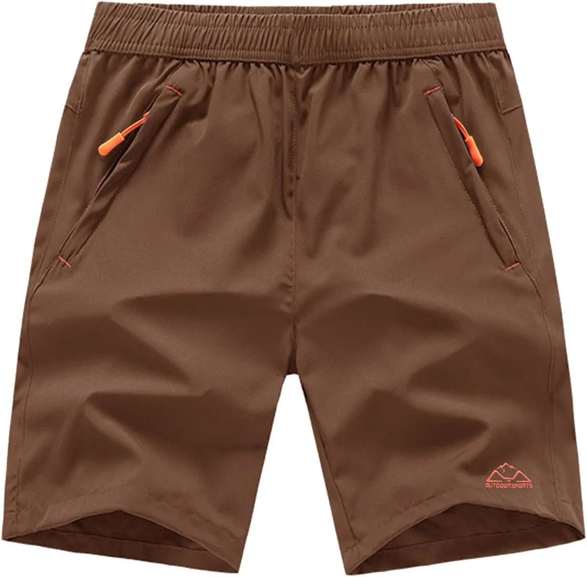 Rdruko Men's Quick Dry Hiking Shorts Lightweight Running Gym Outdoor Active Shorts with Zipper Pockets