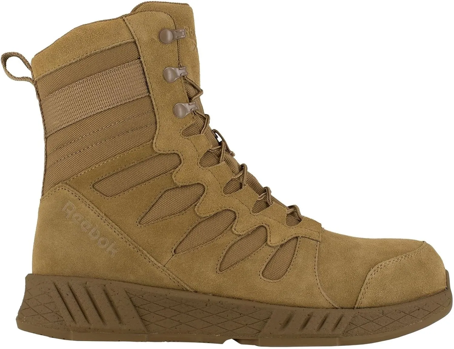 Reebok Men's Rb4360 Floatride Energy Safety Toe 8" Tactical Boot with Side Zipper Coyote Military