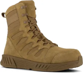 Reebok Men's Rb4360 Floatride Energy Safety Toe 8" Tactical Boot with Side Zipper Coyote Military