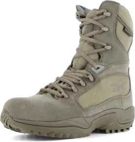 Reebok Work Men's Rb8995 Rapid Response Rb Safety Toe 8" Stealth Boot with Side Zipper Sage Green Military & Tactical