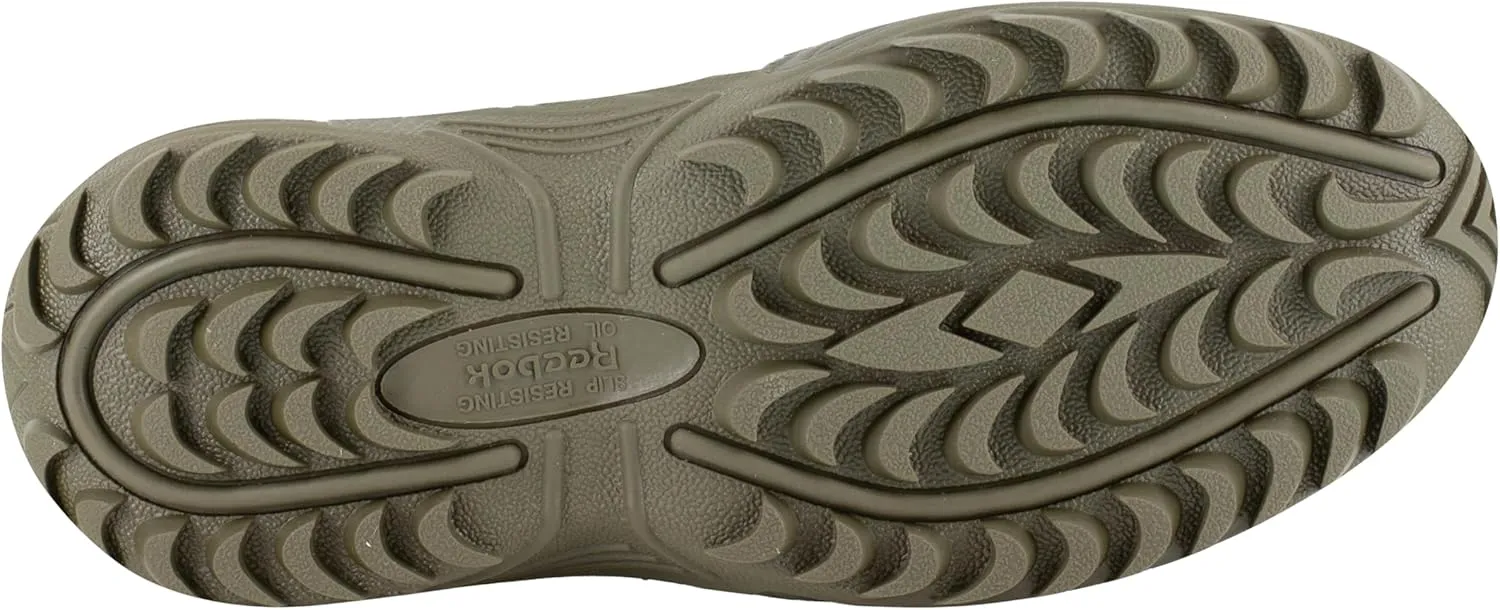 Reebok Work Men's Rb8995 Rapid Response Rb Safety Toe 8" Stealth Boot with Side Zipper Sage Green Military & Tactical