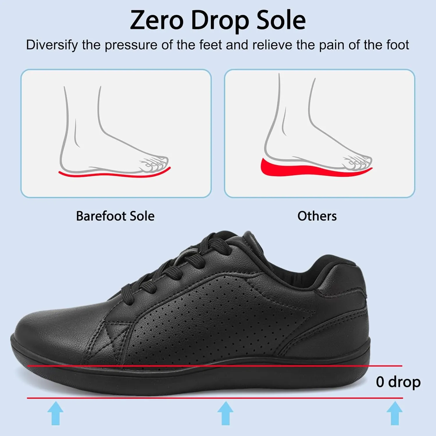 relxfeet Women's Minimalist Barefoot Shoes Zero Drop Walking Shoes Lightweight Fashion Sneakers Wide Toe Box