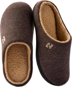 RockDove Men's Sherpa Lined Memory Foam Clog Slipper