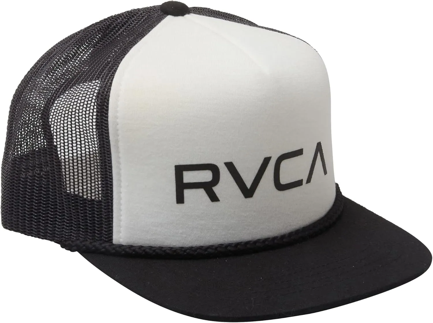 RVCA Men's Trucker Hat, Structured Hat with Stretch Mesh Back, Adjustable Snapback Closure