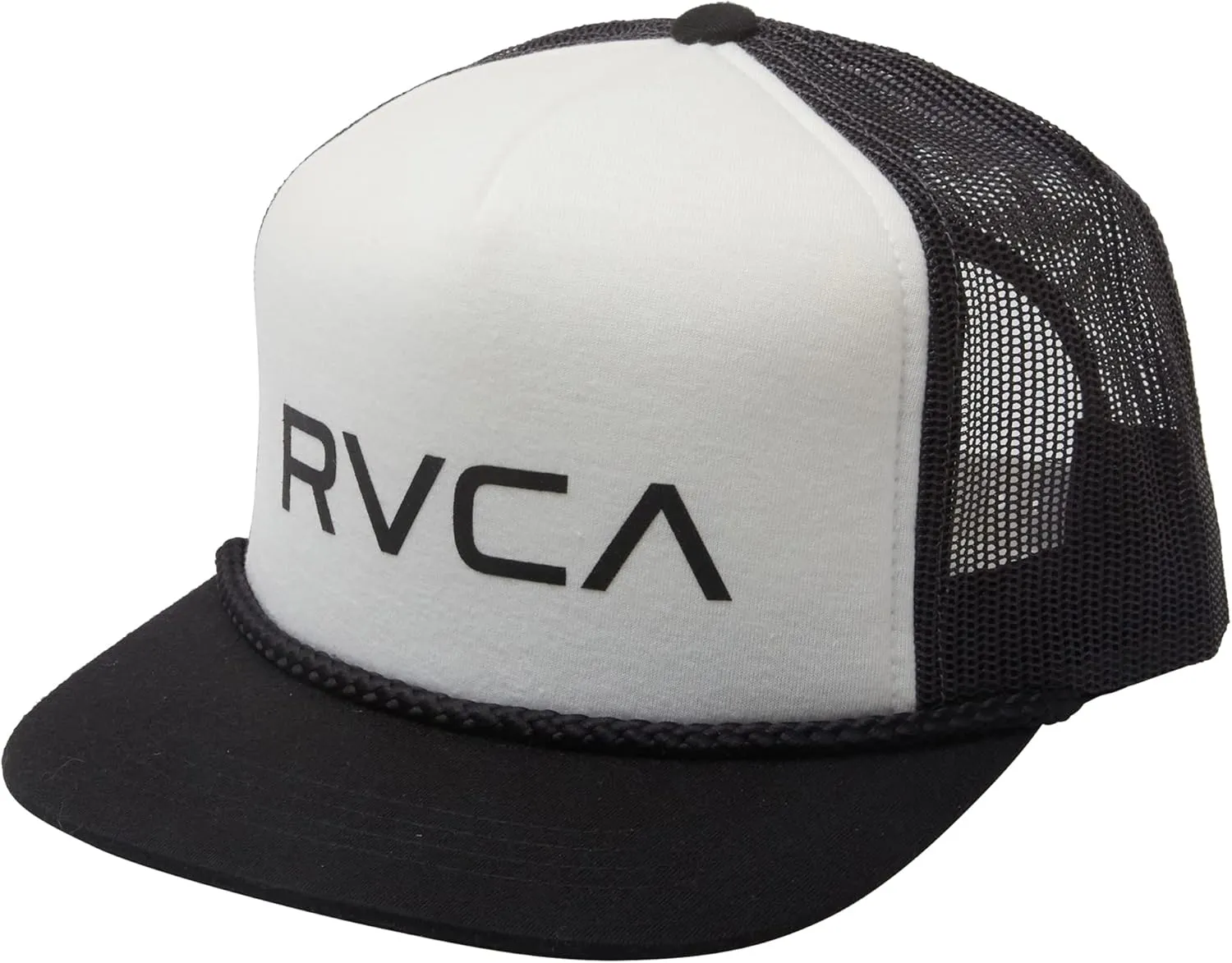 RVCA Men's Trucker Hat, Structured Hat with Stretch Mesh Back, Adjustable Snapback Closure