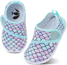shopUAL Toddler Water Shoes Kids Girls Boys Beach Aqua Socks Skin Barefoot Walking Water Shoes Quick Dry Non-Slip Breathable Swim Pool Surf