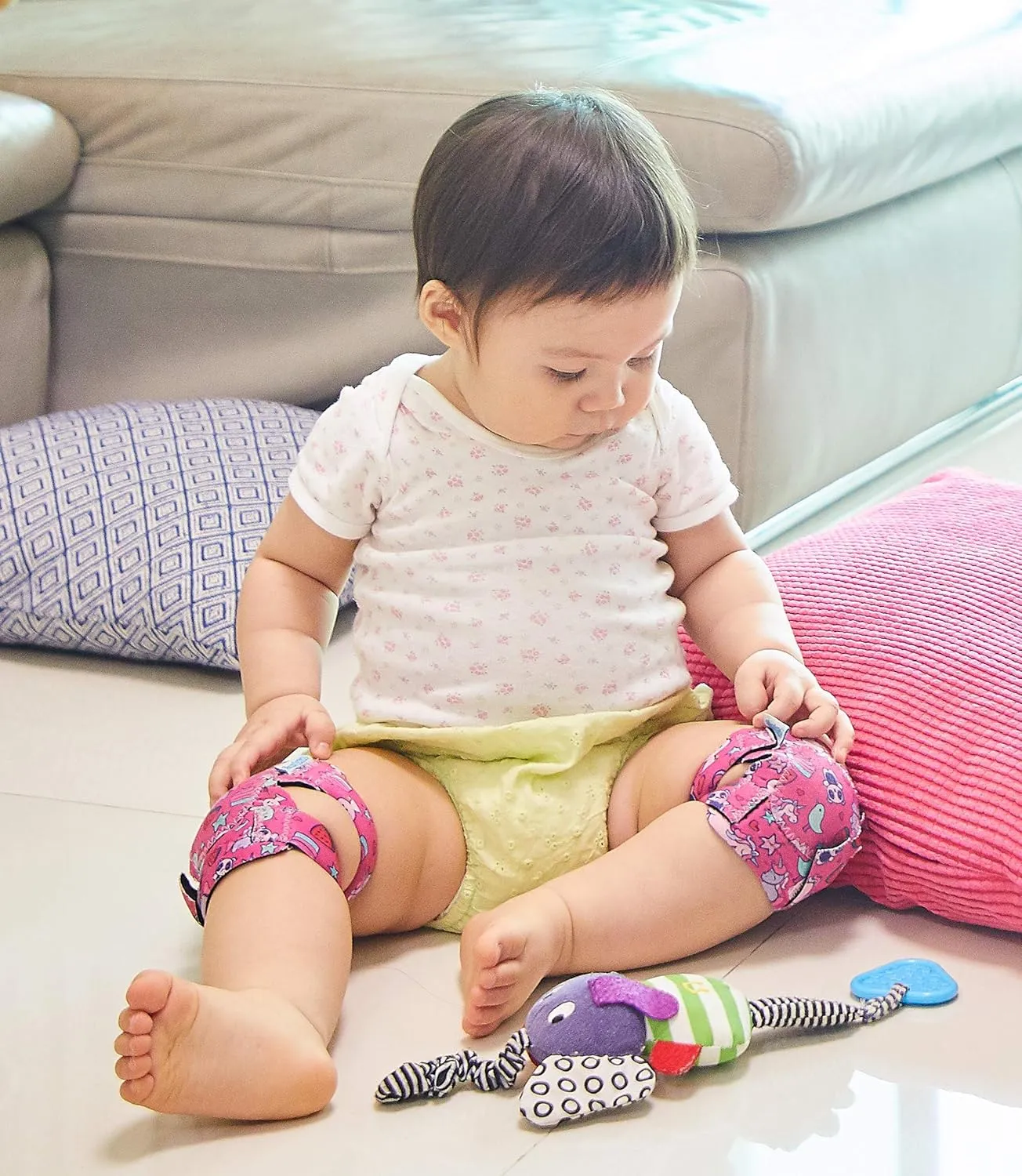 Simply Kids Toddler Knee Pads for Crawling Walking (2 Pairs) - Baby Knee Protector for Toddler, Infant, Girl, Boy, Crawler - Rodilleras para Bebe