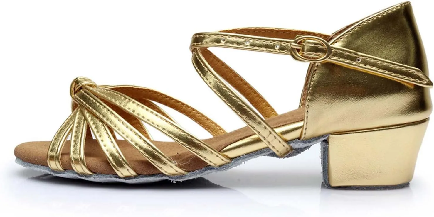 Summer Women Low Heel Sandals Satin Latin Dance Shoes Fashion Cross Straps Open Toe Ballroom Performance Dancing Wedding Shoes