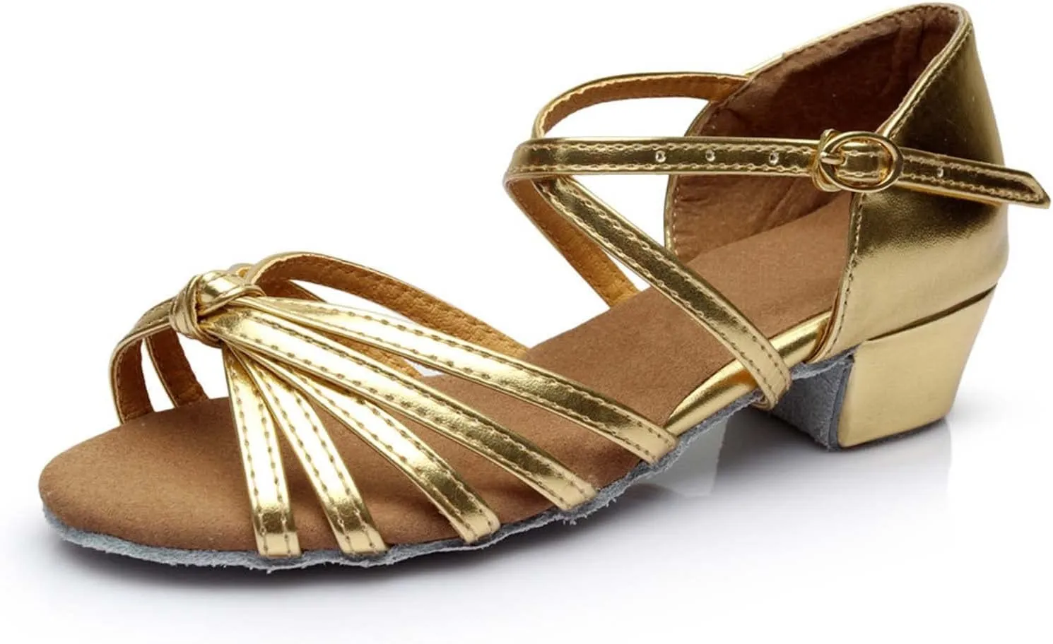 Summer Women Low Heel Sandals Satin Latin Dance Shoes Fashion Cross Straps Open Toe Ballroom Performance Dancing Wedding Shoes