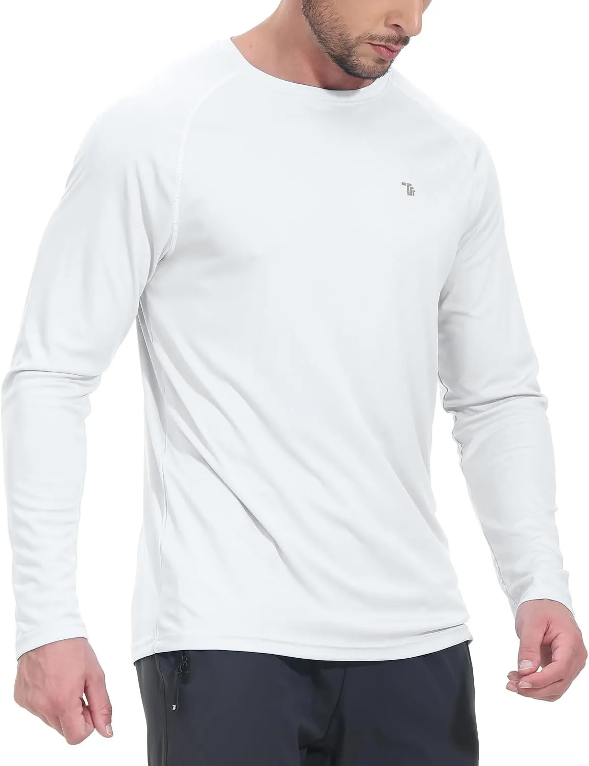TBMPOY Mens Sun Protection Hiking Shirts Long Sleeve Water UPF 50  SPF UV Shirts Lightweight Fishing Hiking Swimming