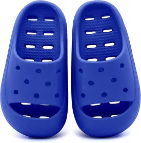techcity Boys Girls Slide Sandals Soft Cushioned Thick Sole Non-slip Summer Slippers Quick Drying Bathroom Shower Pool Beach Sandals for Toddler Little Kids