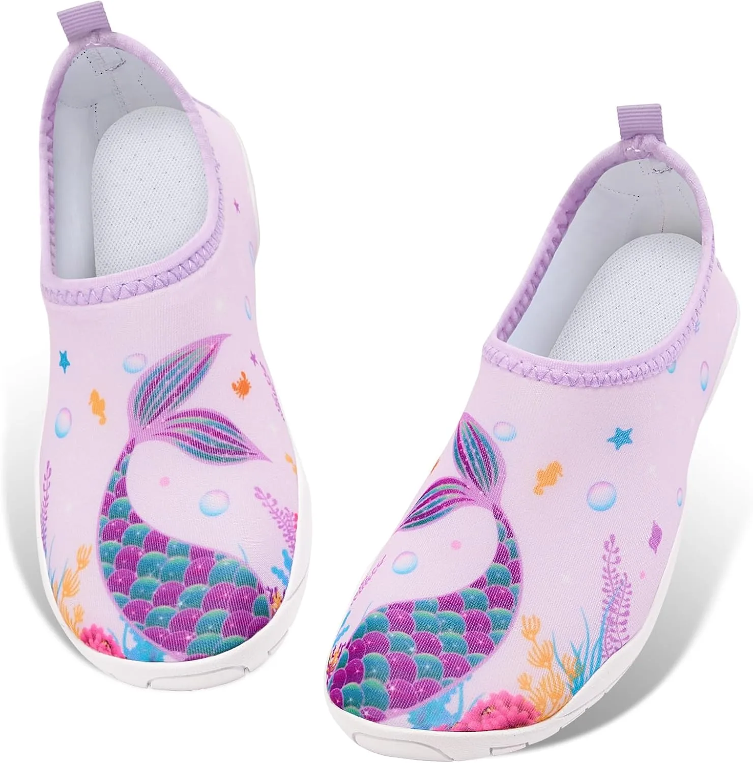 Toddler & Kids Water Shoes, Non-Slip Aqua Shoes for Boys & Girls, Lightweight Quick-Dry Sport Shoes for Beach & Swim