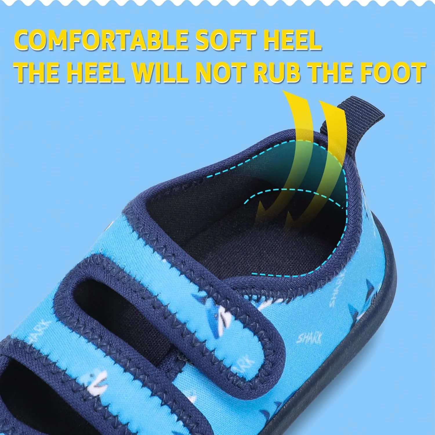 Toddler Water Shoes Boys Girls Unisex Summer Beach Quick Dry Non Slip Hook and Loop Swim Barefoot Aqua Socks