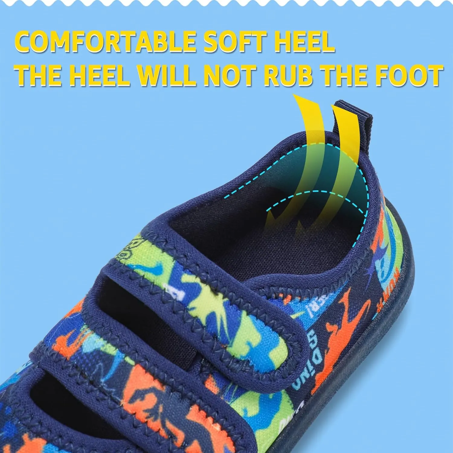 Toddler Water Shoes Boys Girls Unisex Summer Beach Quick Dry Non Slip Hook and Loop Swim Barefoot Aqua Socks