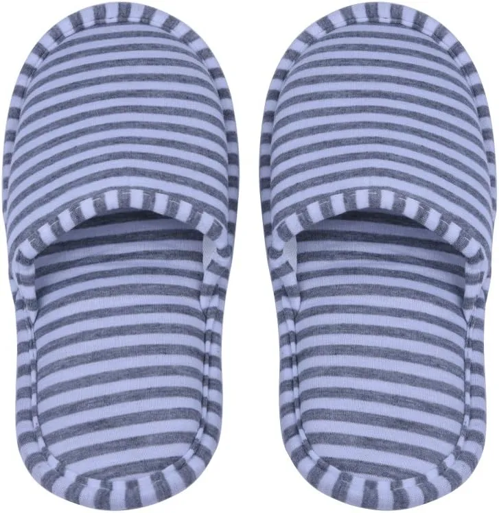 VGEBY Travel Portable Foldable Reusable Indoor Soft Cotton Anti-Slip Slippers for Home Hotel House Slippers