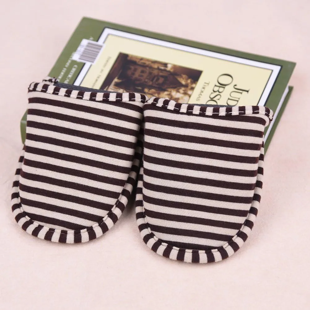 VGEBY Travel Portable Foldable Reusable Indoor Soft Cotton Anti-Slip Slippers for Home Hotel House Slippers