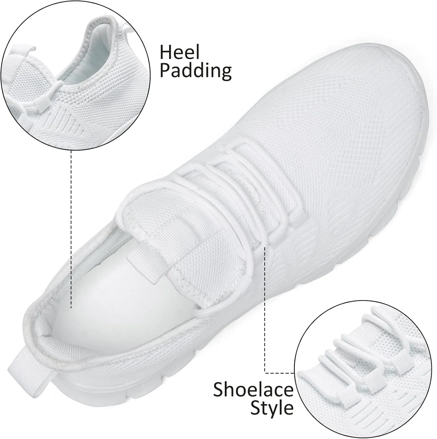 Women Running Shoes Tennis Walking Sneakers Lightweight Slip On Workout Gym Shoes