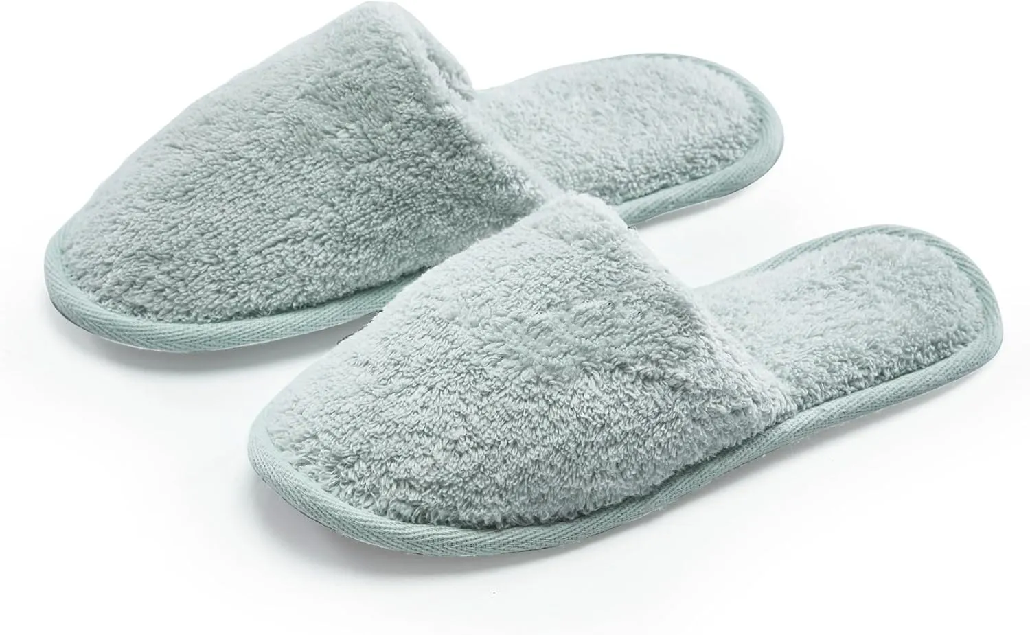 Womens Cotton Bath Slippers, Terry Cloth Spa Slippers for Women