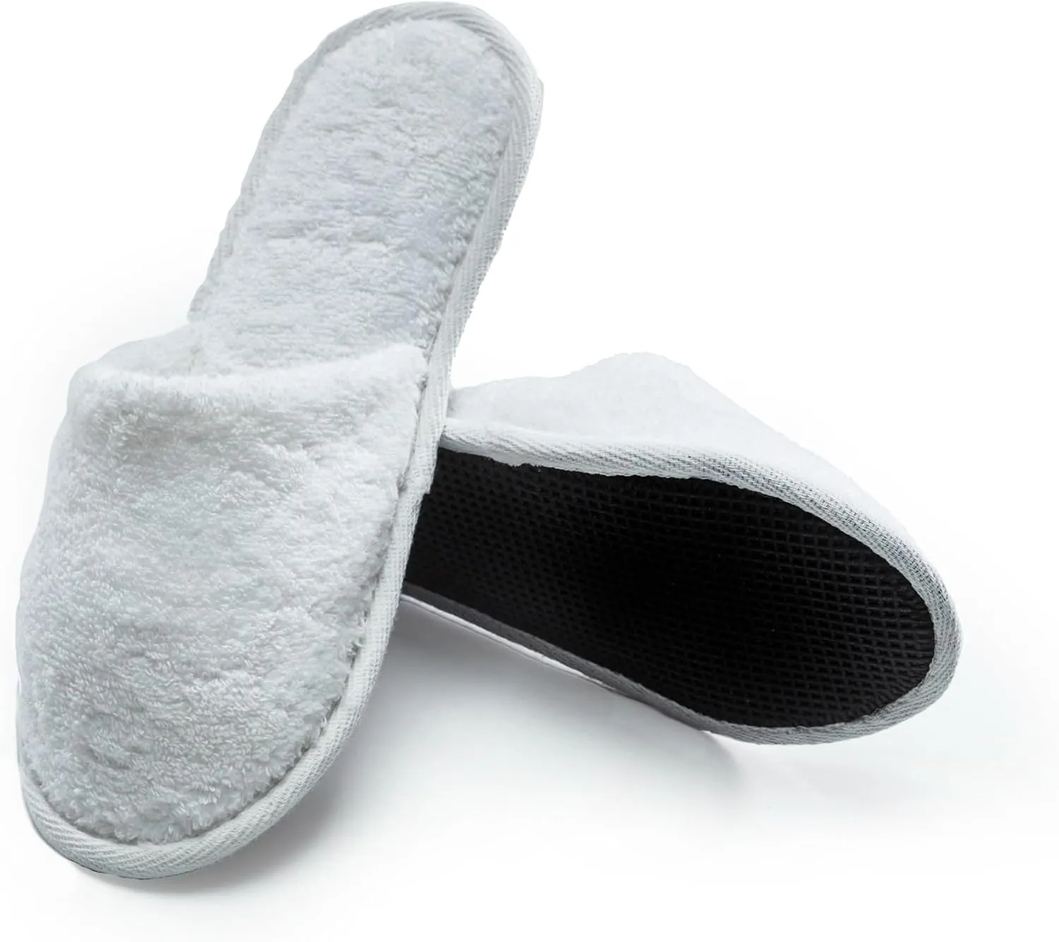 Womens Cotton Bath Slippers, Terry Cloth Spa Slippers for Women