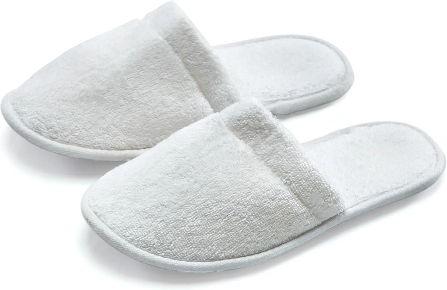 Womens Cotton Bath Slippers, Terry Cloth Spa Slippers for Women