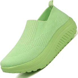 Women's Walking & Jogging Shoes - Light Mesh, Non Slip, Breathable Casual Slip-On Shoes