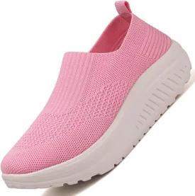 Women's Walking & Jogging Shoes - Light Mesh, Non Slip, Breathable Casual Slip-On Shoes