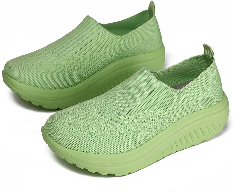 Women's Walking & Jogging Shoes - Light Mesh, Non Slip, Breathable Casual Slip-On Shoes