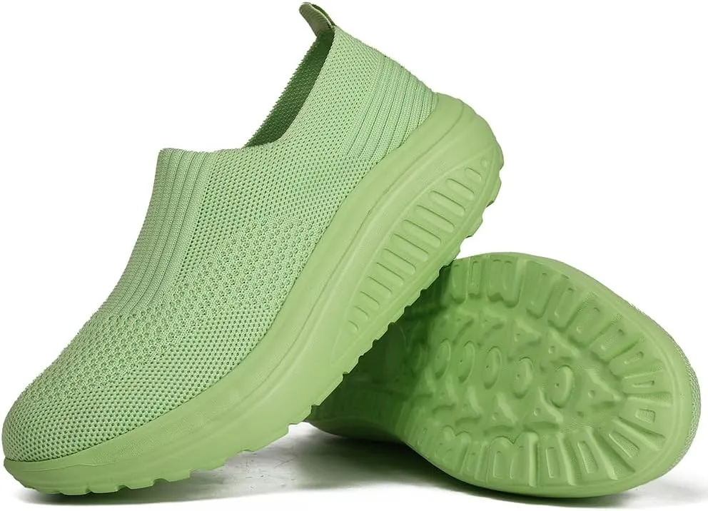 Women's Walking & Jogging Shoes - Light Mesh, Non Slip, Breathable Casual Slip-On Shoes