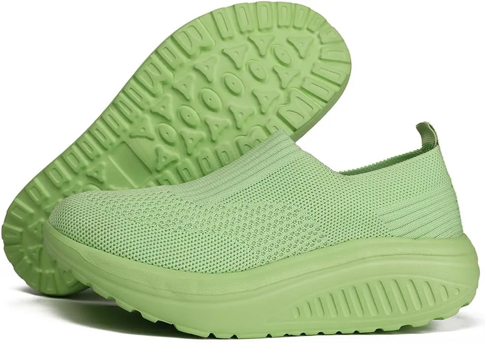 Women's Walking & Jogging Shoes - Light Mesh, Non Slip, Breathable Casual Slip-On Shoes