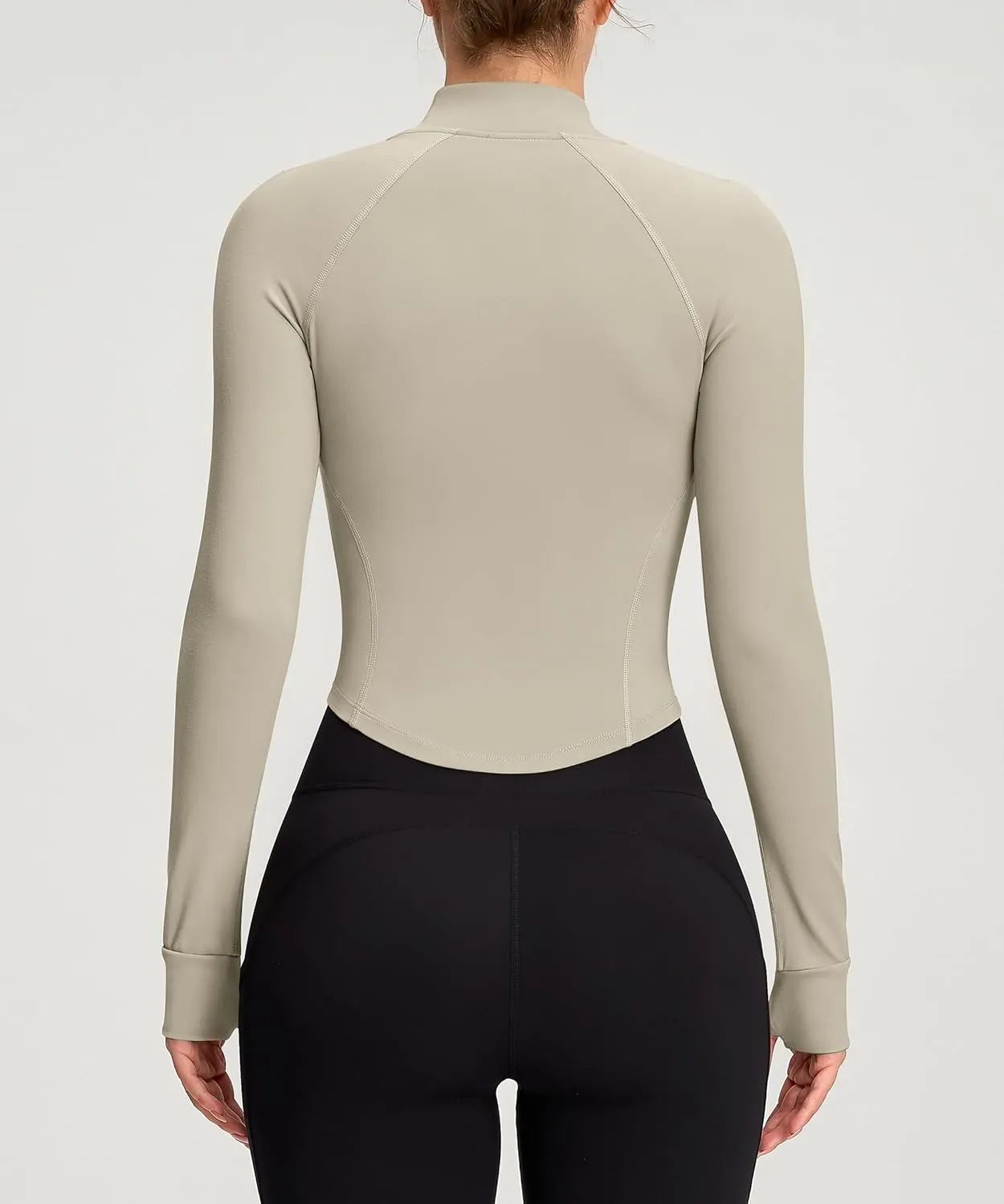 Womens Zip Up Bbl Jacket Lightweight Cropped Athletic Jacket Track Gym Workout Jackets for Running Yoga Hiking