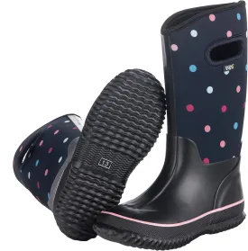 WTW Kids Rubber Rain Boots - Neoprene Insulated 100% Waterproof Mid Calf Mud Boots for Boys and Girls Winter Snow Boots