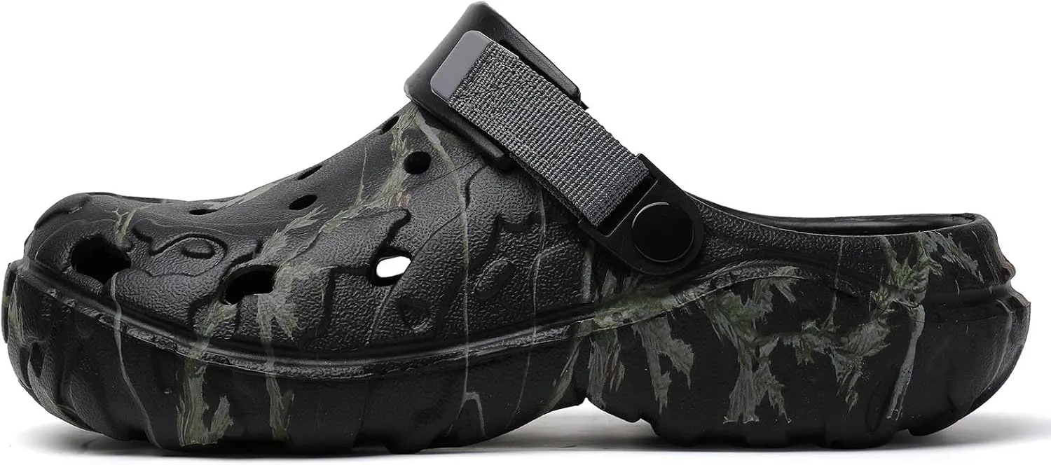 YUKTOPA Men's Clogs Outdoor Athletic Sports Sandals Adult Slip On Garden Shoes Summer Water Beach Shoes Casual Slippers Lightweight Breathable Non Slip